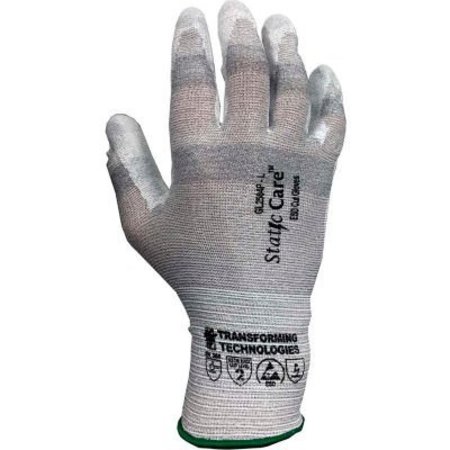 TRANSFORMING TECHNOLOGIES Transforming Technologies ESD Cut Resistant Gloves, Palm Coated, X-Small, Polyethylene, 12 Pairs GL2501P